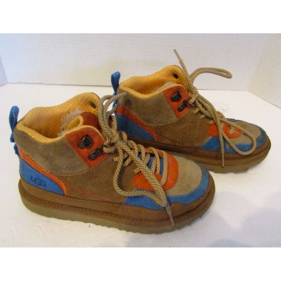 UGG Sneakers Highland Hi Heritage Kids Hi-Top Brown Suede Ankle Boots Size 2 - Picture 4 of 12